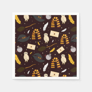 Serviette En Papier Sorcières, sorciers et Motif magique