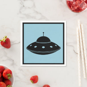 Serviette En Papier Soucoupe volante UFO Sci Fi Cocktail
