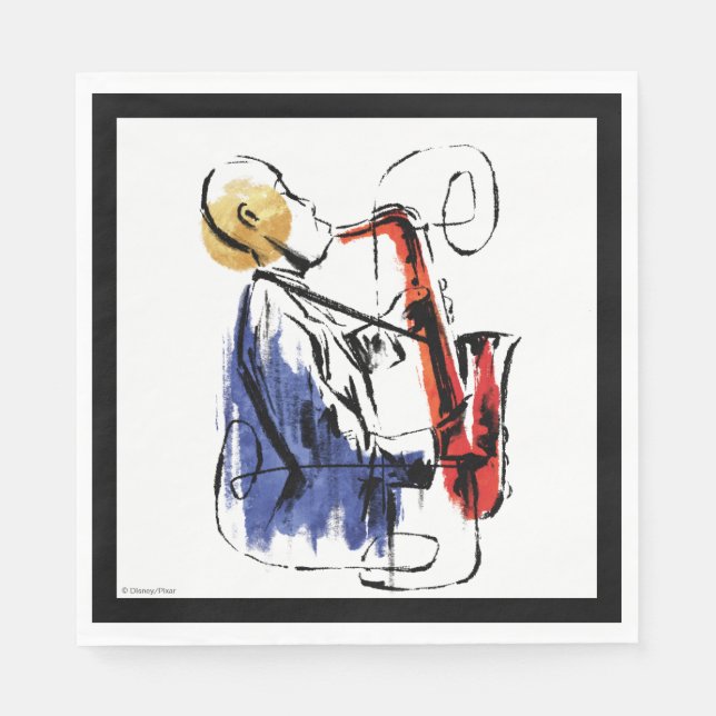 Serviette En Papier Soul | Lecteur Saxophone Art éditorial (Devant)
