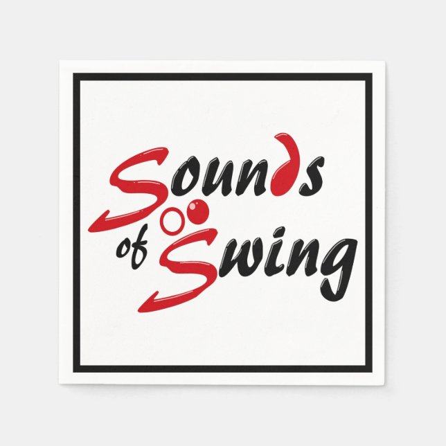 Serviette En Papier Sounds of swing (Devant)