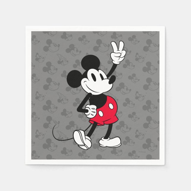 Serviette En Papier Souris classique Mickey | Cool au-delà des années (Devant)