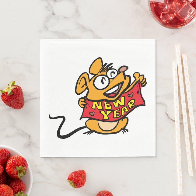 Serviette En Papier Souris du Nouvel An (Créateur téléchargé)