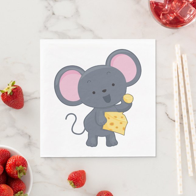 Serviette En Papier Souris manger du fromage (Créateur téléchargé)
