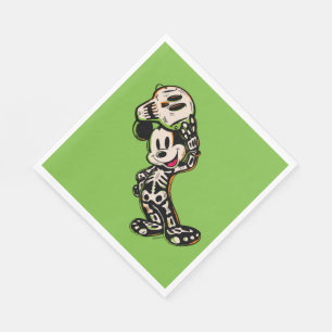 Serviette En Papier Souris Mickey vintage Costume squelette