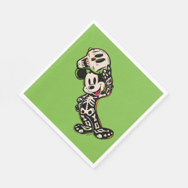Serviette En Papier Souris Mickey vintage Costume squelette (Coin)