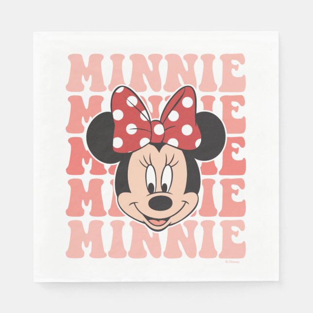 Serviette En Papier Souris Minnie Rétro (Devant)