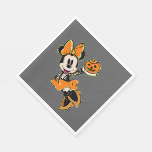 Serviette En Papier Souris Minnie vintage Skeleton Costume