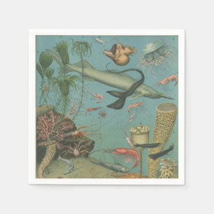 Serviette En Papier Sous la mer Ocean Marine animal party