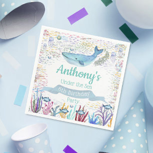Serviette En Papier Sous la mer Tout âge Anniversaire