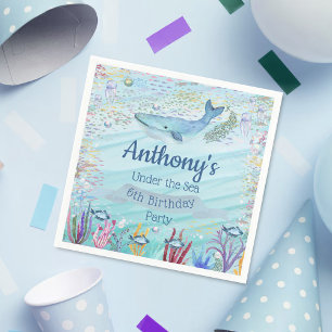 Serviette En Papier Sous la mer Tout âge Anniversaire