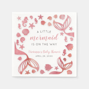 Serviette En Papier Sous le Baby shower des sirènes de mer