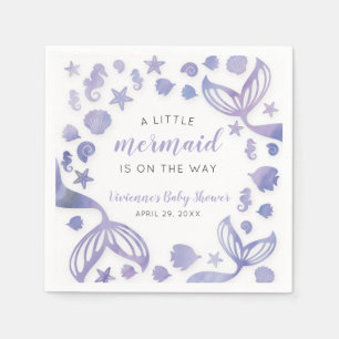 Serviette En Papier Sous le Baby shower des sirènes de mer