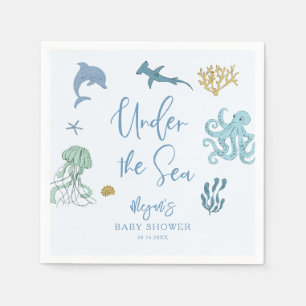 Serviette En Papier Sous le Baby shower Sea Boy