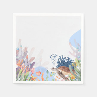 Serviette En Papier Sous le Sea Beach Paper serviettes ensemble de 50+