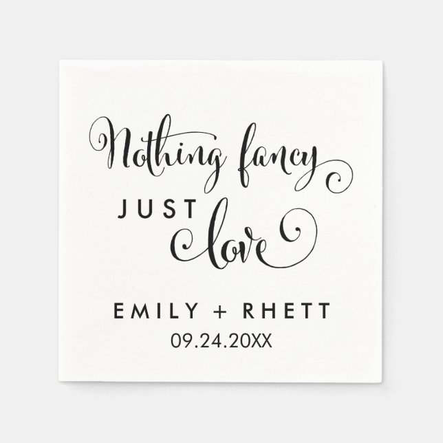 Serviette En Papier Southern Belle Calligraphie Rien De Fancy Just Lov (Devant)