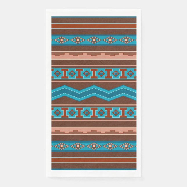 Serviette En Papier Southwest Style Geometric Cameron Gorge Design (Devant)