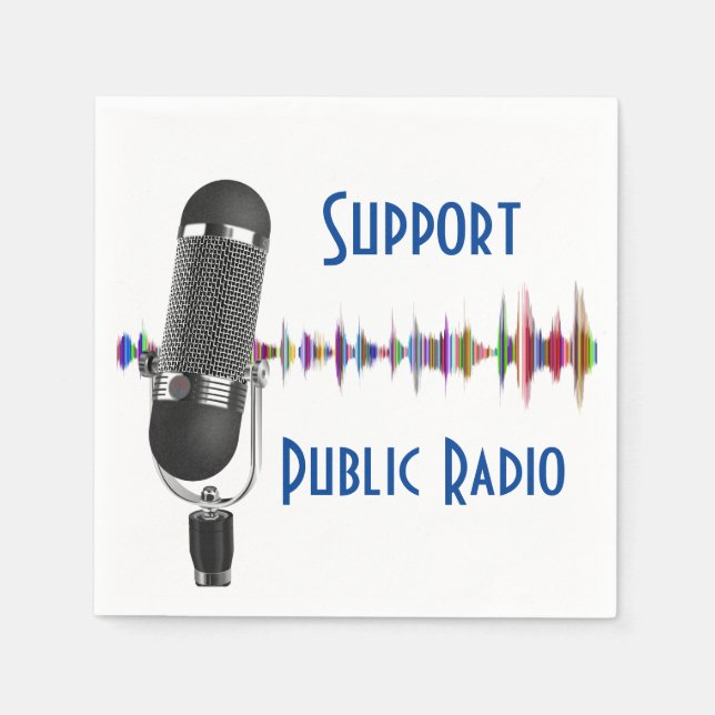Serviette En Papier Soutien de la radio publique (Devant)