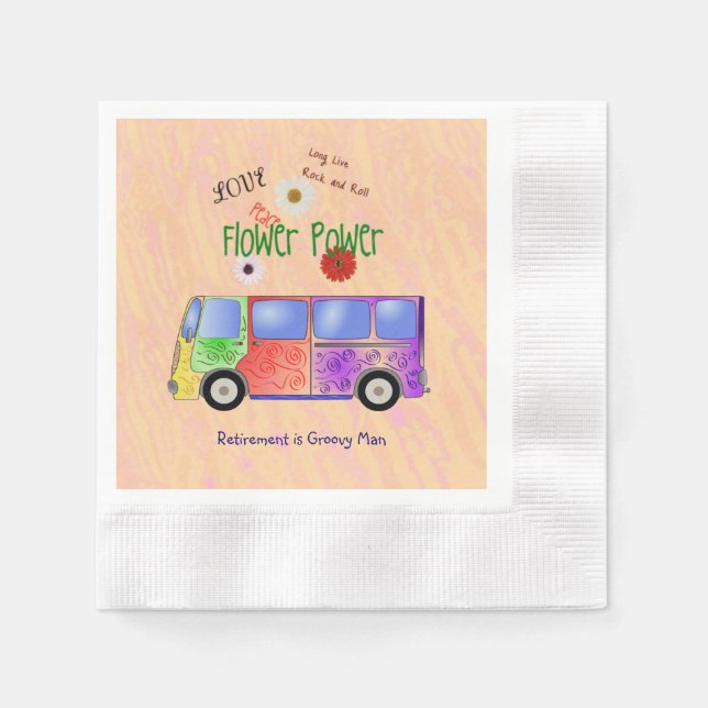 Serviette En Papier Souvenez-vous des années 60 Rock and Roll, Super,  (Devant)