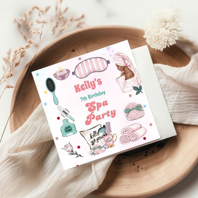 Serviette En Papier Spa Anniversaire Pamper Party Anniversaire (Créateur téléchargé)