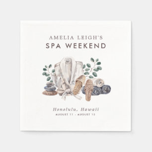 Serviette En Papier Spa Bachelorette Weekend Invitation