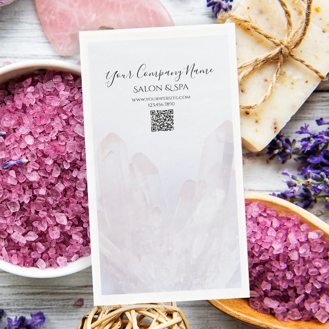 Serviette En Papier Spa de salon de cristaux violets pâles (Créateur téléchargé)