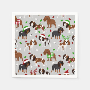 Serviette En Papier Spaniel de Christmas