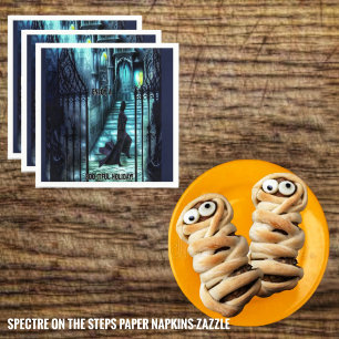 Serviette En Papier Spectre Sur Les Marches