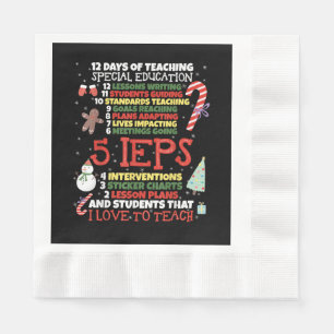 Serviette En Papier SPED School Teacher Funny Enseignant de l'enseigne