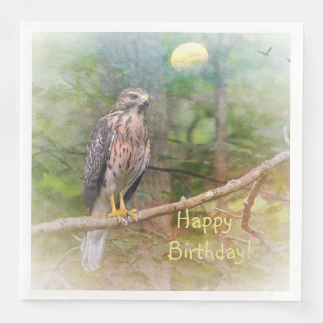 Serviette En Papier Spirit of the Hawk Birthday (Devant)
