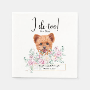 Serviette En Papier Spitzpoo Chien Mariage Cocktail Serviettes