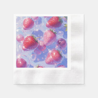 Serviette En Papier Splash de raisins de fraise