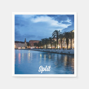 Serviette En Papier Split promenade en Croatie Napkin
