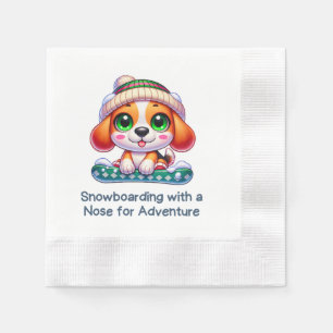 Serviette En Papier Sports d'hiver Beagles