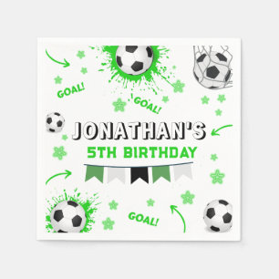 Serviette En Papier Sports Enfants Football fête d'anniversaire