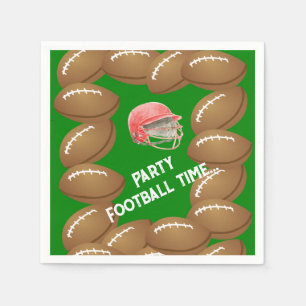 Serviette En Papier Sports Football Party heure... Serviette de table
