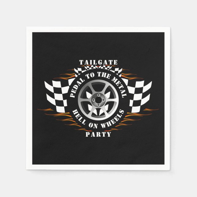 Serviette En Papier Sports Voiture Racing Tailgate Party Race Day Four (Devant)