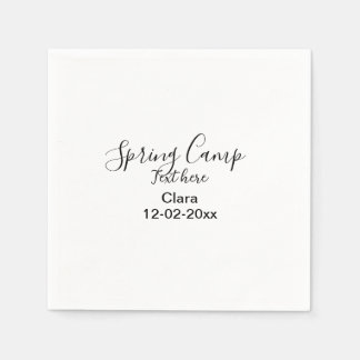 Serviette En Papier Spring holiday camping custom add name date