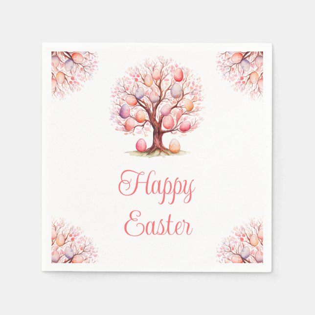 Serviette En Papier Spring Tree Easter Egg Hunt (Devant)