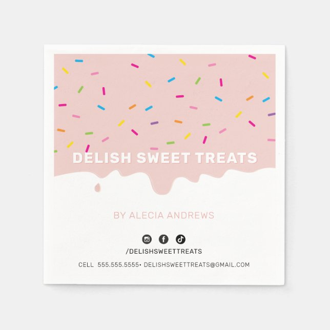 Serviette En Papier SPRINKLES moderne mignon arrosage arrosé (Devant)