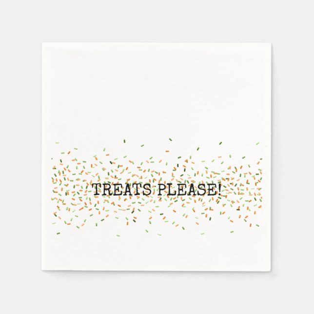 Serviette En Papier Sprinkles TREATS S'IL VOUS PLAÎT Halloween enfants (Devant)