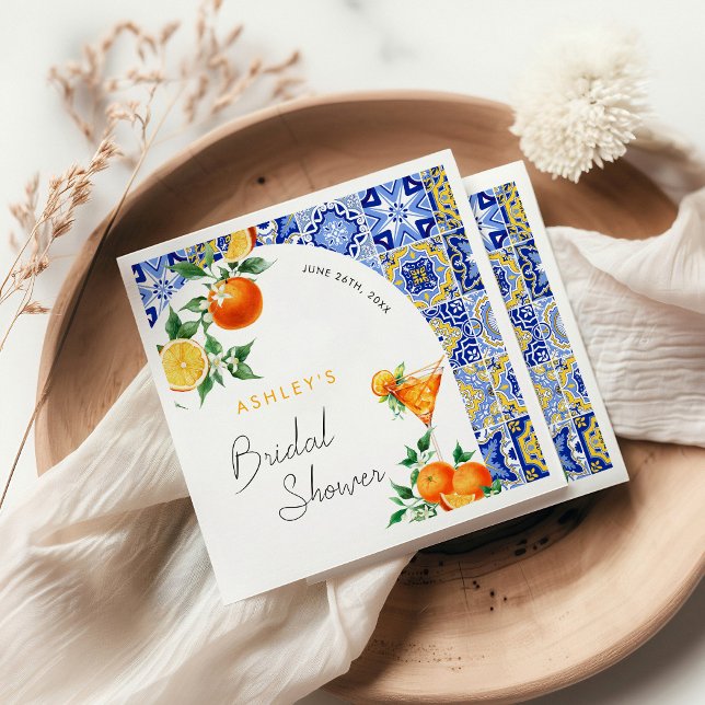Serviette En Papier Spritz Méditerranéen Bohème Arche Mariage Jour J (Créateur téléchargé)