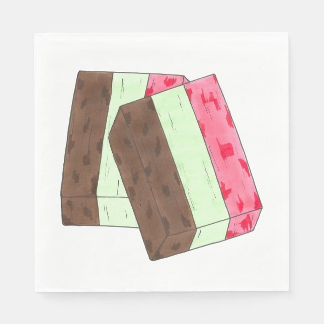 Serviette En Papier Spumoni Italien Gelato Crème de glace Dessert Spum (Devant)