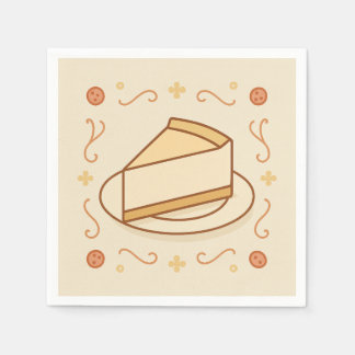 Serviette En Papier Square Napkin Design – Elegant New York Cheesecake
