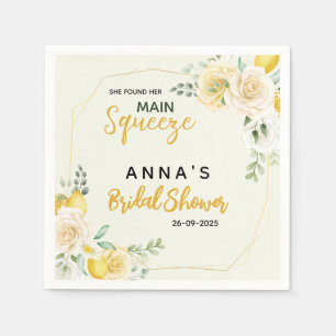 Serviette En Papier Squeeze principal Élégante Fête des mariées floral