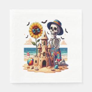 Serviette En Papier Squelette cool à la plage