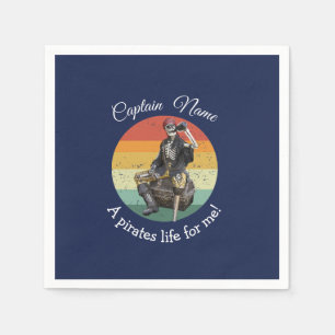 Serviette En Papier Squelette de rhum couché de soleil Parti Pirate