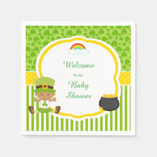 Serviette En Papier St Patrick's Day Baby shower Africain Américain Fi