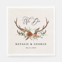 Stag botanique rustique mariage terre cuite floral