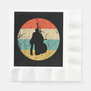 Serviette En Papier Stand Up Bass Shirt - Vintage musique rétro