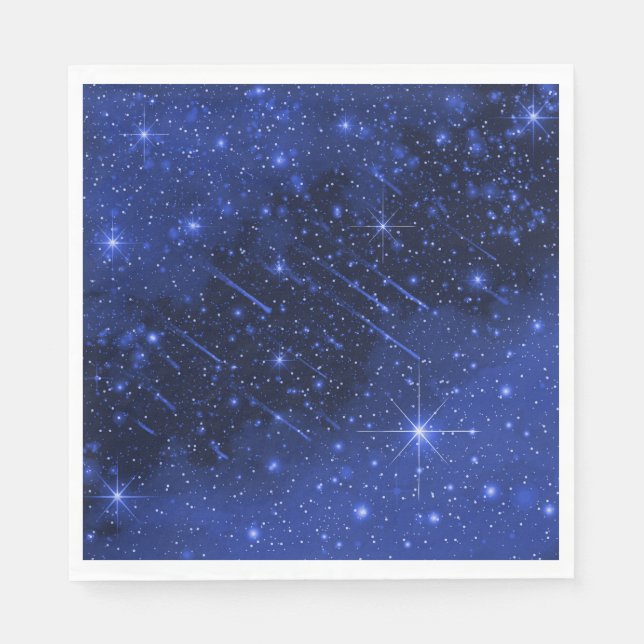 Serviette En Papier Star Galaxy On Blue (Devant)